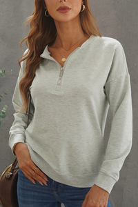 Stockpapa Ladies Plain Half Zip Front Sweatshirt Inventory