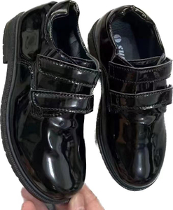 Stockpapa แฟชั่นเด็ก รองเท้าหนังสีดำ เครื่องแต่งกาย Stock