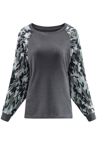 Stockpapa Ladies Squadron Thermal Camo Contrast Dolman เสื้อผ้าสต็อกชั้นนำ