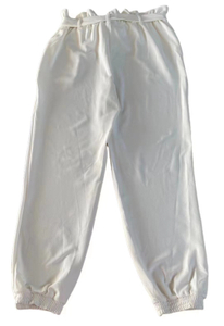 STOCKPAPAกางเกงขายาวคาดเข็มขัดสีขาวผู้หญิง