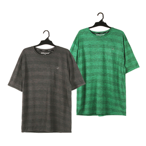 Stockpapa Men's 2 Color Funktion Active Striped Top ลดล้างสต็อคเสื้อผ้าจำนวนมาก