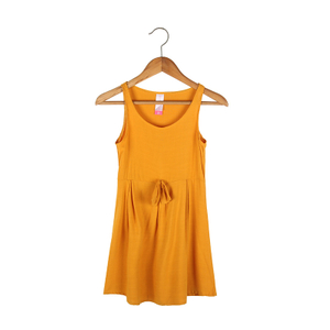 สูงแฟชั่นผ้าฝ้าย100%ฤดูร้อนชุดที่เป็นทางการอย่างเป็นทางการสำหรับผู้หญิงไม่มีแขนยาวสีส้มชุดที่สง่างาม