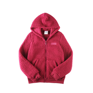 เสื้อฮู้ด Zip-up ของ Juinor Girls Sherpa Coral Fleece