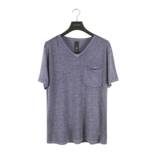 H& M ,, เสื้อผ้าผู้ชาย DYE V Neck Pocket Casual Tee ในสต็อก 